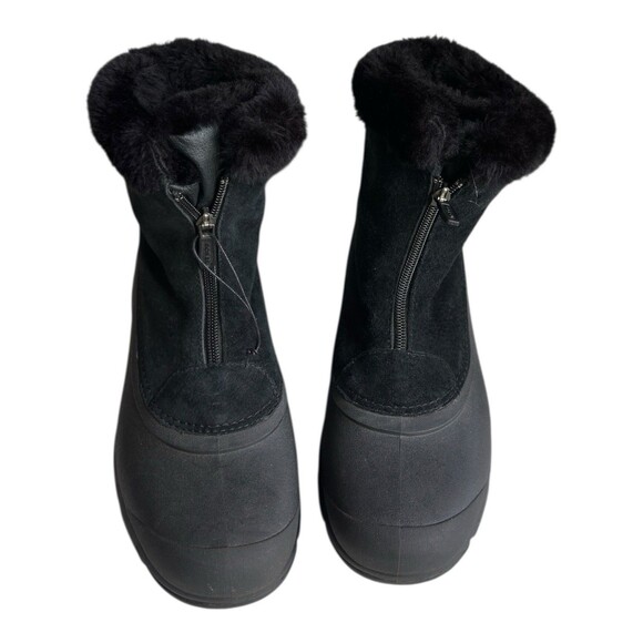 Sorel Snow Angel Winter Boots Womens 10 Black Waterproof Faux Fur Lined - Picture 12 of 16